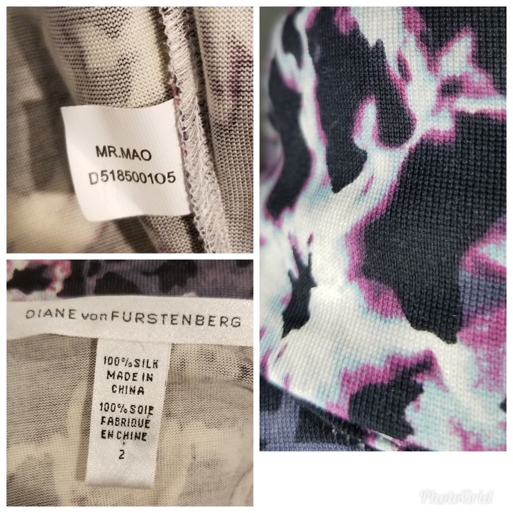 DVF Diane Von Furstenberg Floral Mr. Mao Dress 2 - Picture 3 of 3